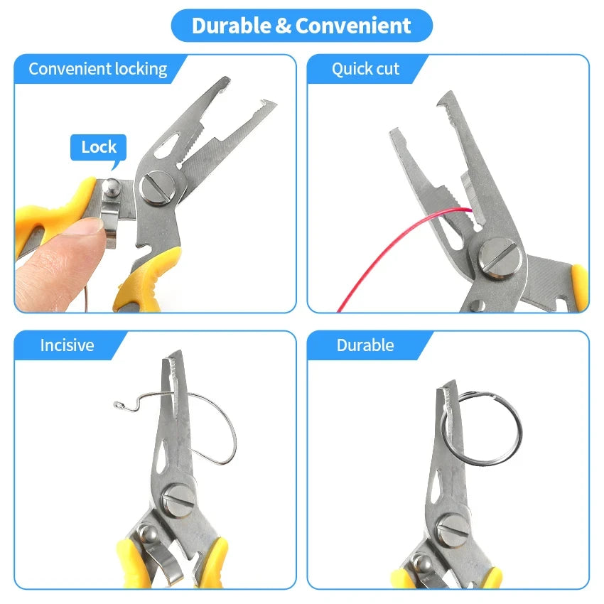 Multifunction Fishing Pliers Tools Set for Winter Tackle, Knitting Flies, and Braiding