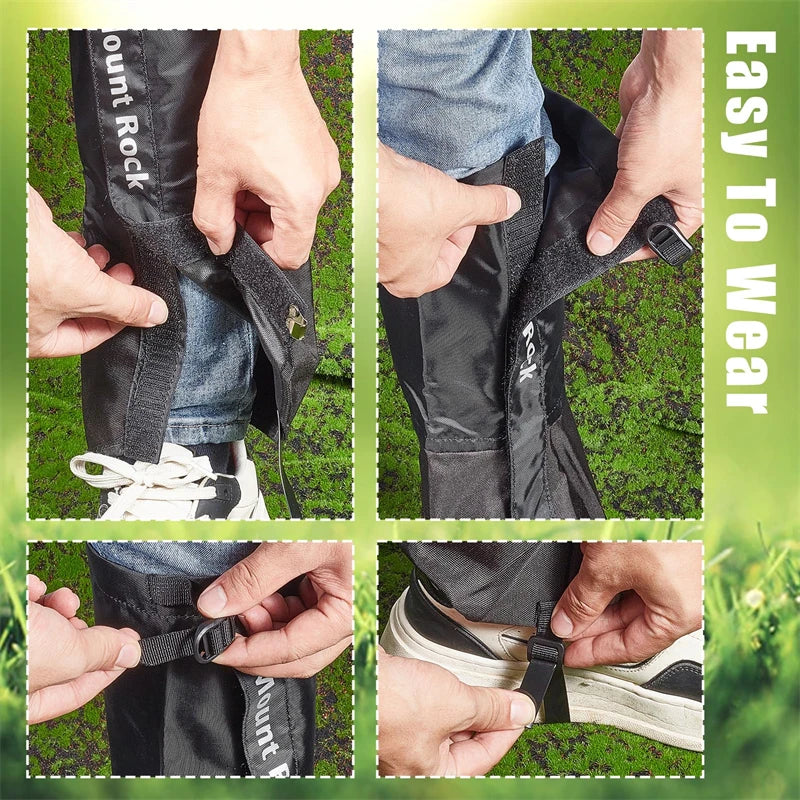 Adjustable Trimmer Brush Leg Gaiters | Snake Bite Protection for Hiking & Outdoor Activities