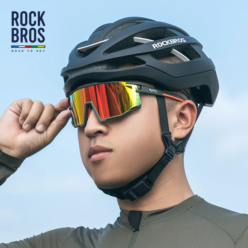 ROCKBROS Cycling Sunglasses Photochromic Polarized UV400 Bike Glasses for Outdoor Sports & Hiking