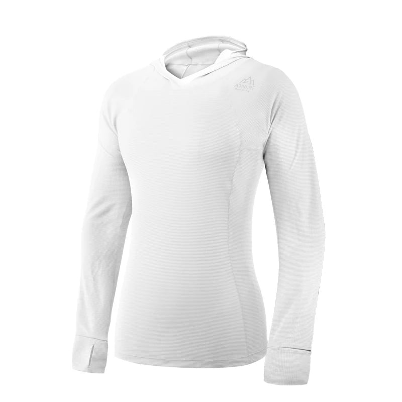 AONIJIE FW5146 Women’s Quick-Dry Long-Sleeve Hooded Shirt | Finger Hole Design for Running & Gym