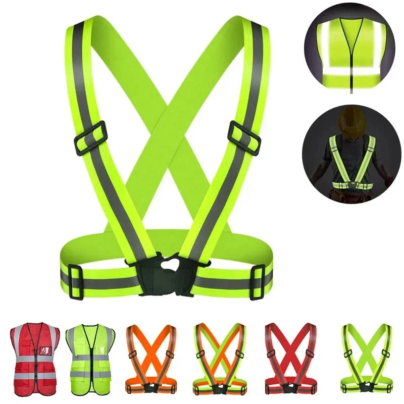 High-Visibility Reflective Safety Vest for Outdoor Activities, Running, Cycling, and Traffic Safety