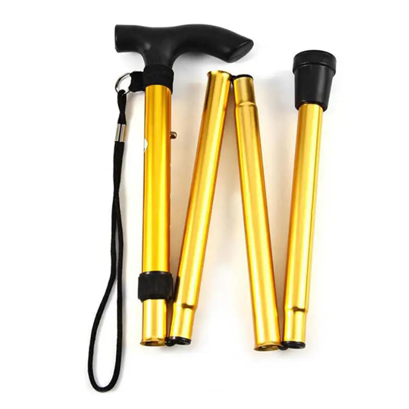 Telescopic Aluminum Alloy Walking Stick: Lightweight Folding Cane for Elderly People