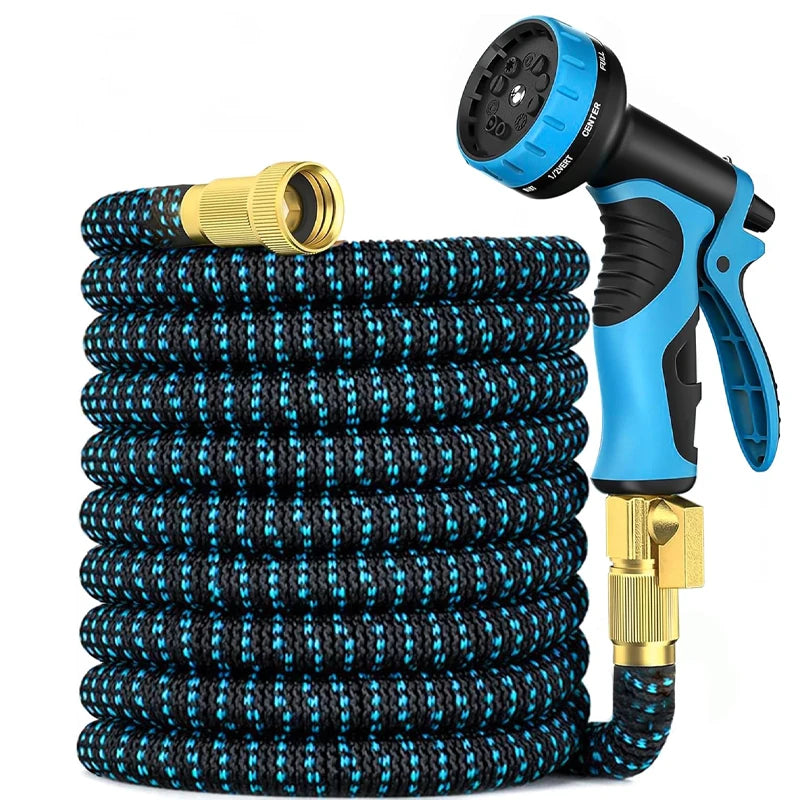 Expandable Magic Garden Hose | Flexible High-Pressure Water Hose with Spray Gun