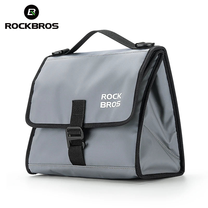 ROCKBROS Foldable Insulated Bike Handlebar Bag 4-7L Adjustable Capacity for Brompton Folding Bikes