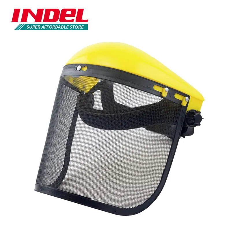 INDEL Garden Knee Pads & Brush Cutting Mask | Protective Gear for Lawn Mower & Brush Cutter