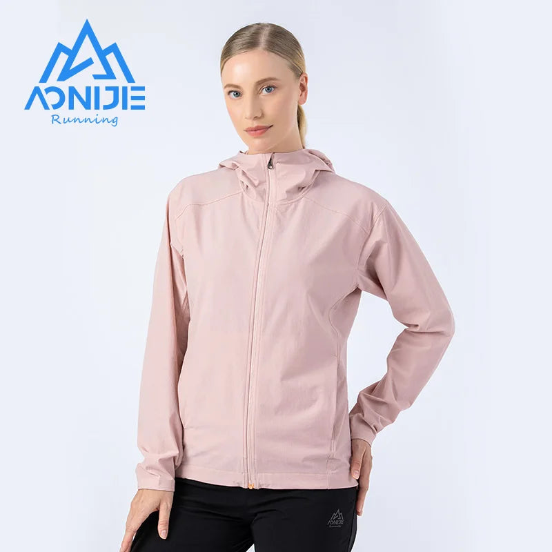 AONIJIE FW5136 Women’s Waterproof Hooded Sports Jacket: Lightweight Windbreaker for Running & Hiking