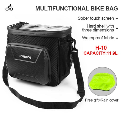 Waterproof Bike Bag Large Capacity Handlebar Front Tube Bag Bicycle Pocket Shoulder Backpack