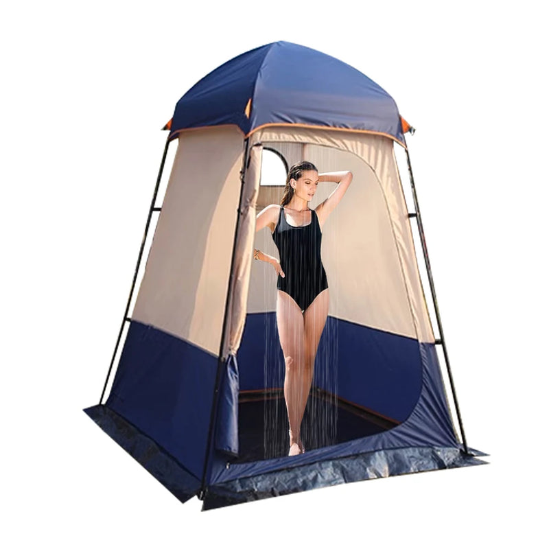 Portable Outdoor Privacy Shower Tent Double-Layer Sun Shelter for Camping & Changing