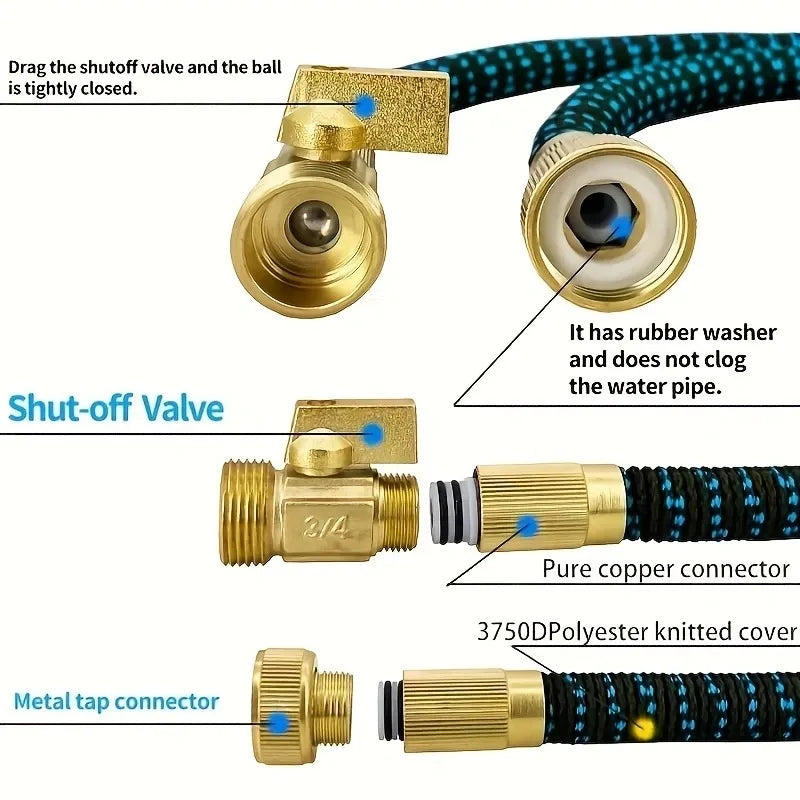 Expandable Magic Garden Hose | Flexible High-Pressure Water Hose with Spray Gun