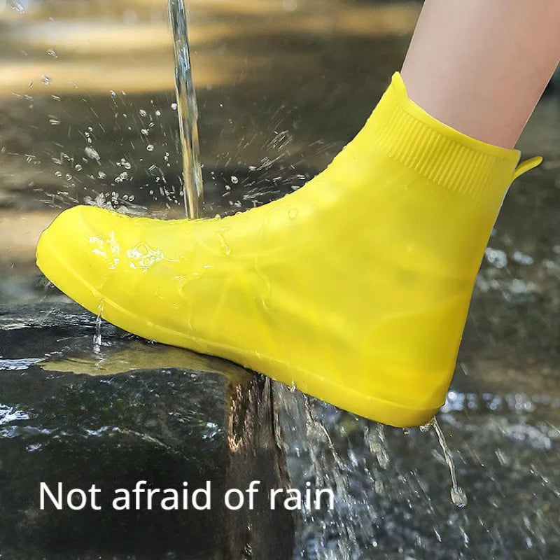 Premium Reusable Silicone Rain Shoe Cover: Waterproof Tall Tube Boot Protector with Anti-Slip Grip