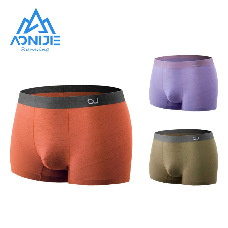 AONIJIE E7007 Men’s Quick-Dry Sports Underwear | Antibacterial Boxer Shorts (3PCS/Box)