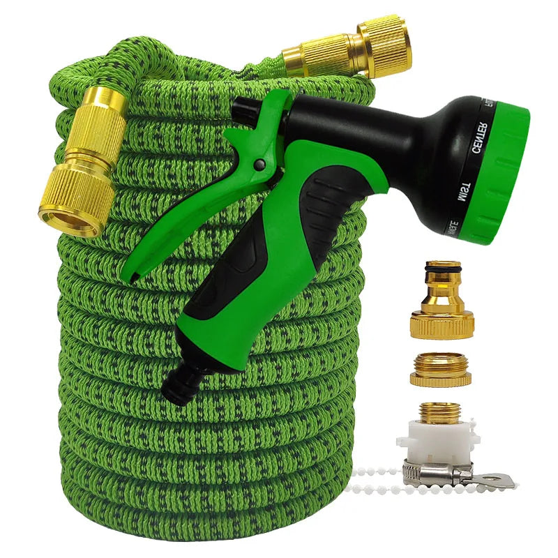 Expandable High-Pressure Garden Hose | 25-100FT Flexible Magic Hose for Irrigation & Car Washing