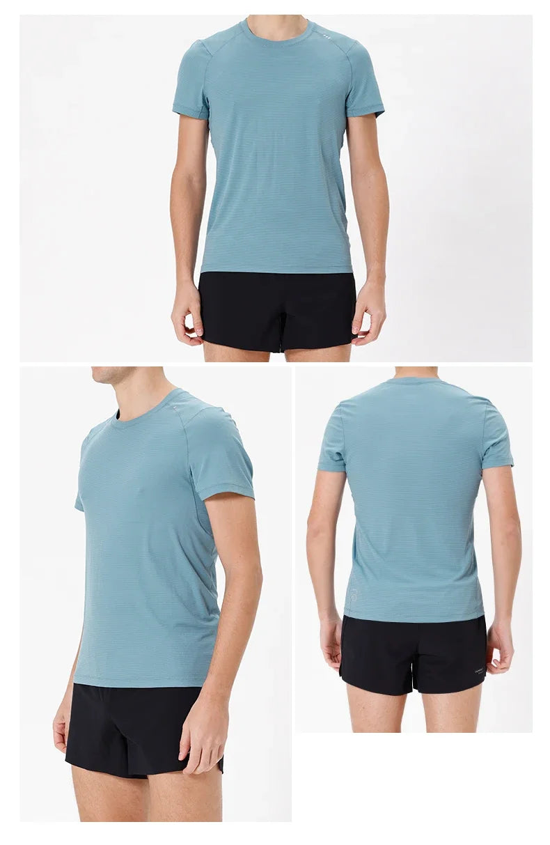 AONIJIE L-FM5125 Men’s Quick-Dry Sports T-Shirt | Breathable Short Sleeve Tee for Running, Outdoor