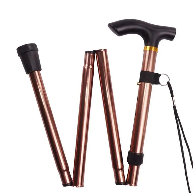 Telescopic Aluminum Alloy Walking Stick: Lightweight Folding Cane for Elderly People