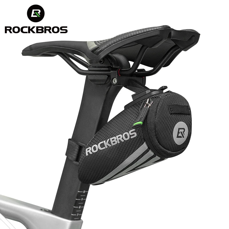 ROCKBROS Reflective Saddle Bag – Compact, Scratch-Proof, and Portable Bike Tail Seat Bag