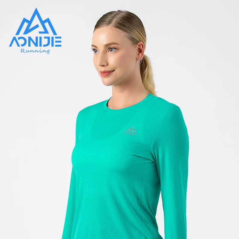 AONIJIE FW5133 Women’s Long-Sleeve Quick-Drying Sports Shirt | Running & Marathon Training Tee