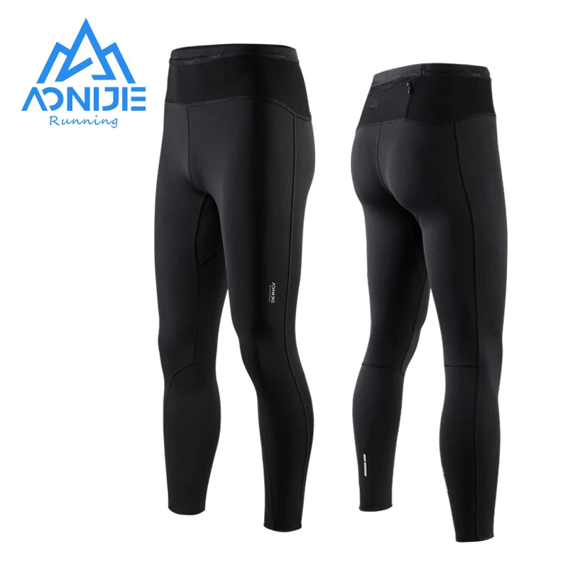 AONIJIE FM5121 Men’s Compression Pants | Quick-Dry Tights with Pocket for Running & Fitness