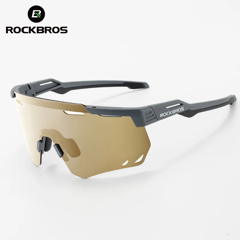 ROCKBROS Cycling Glasses UV400 Polarized/Photochromic Sunglasses for MTB Road Bike, Golf, & Driving