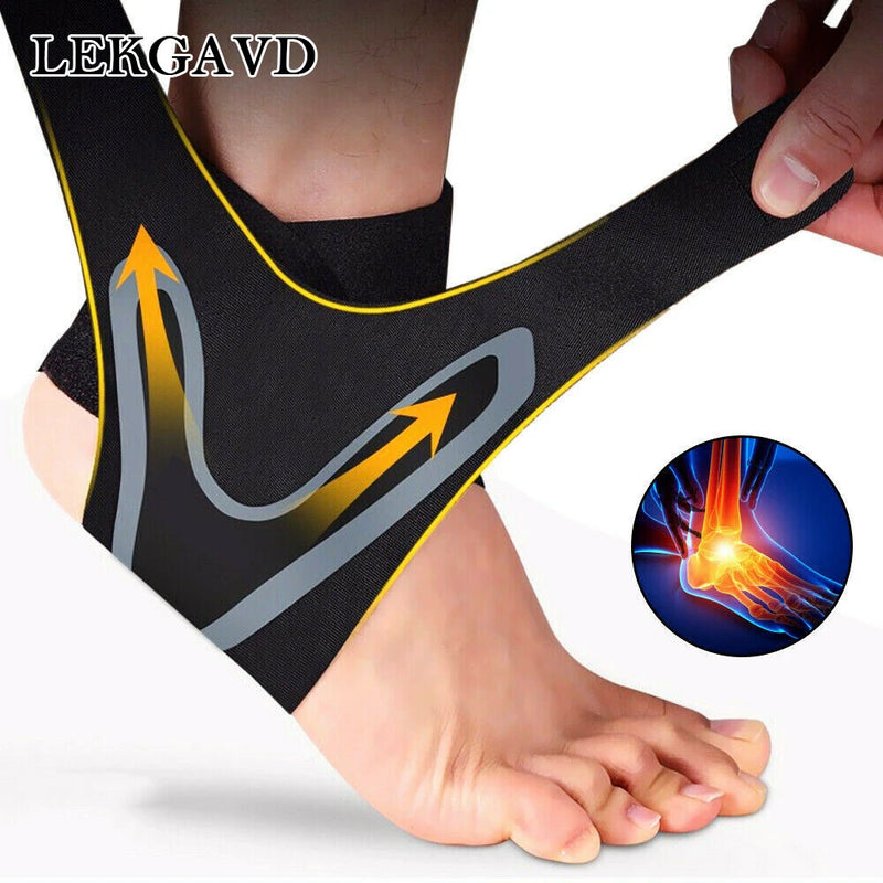 Ankle Brace Support Compression Sleeve – Elastic Plantar Fasciitis Pain Relief Foot Bandage