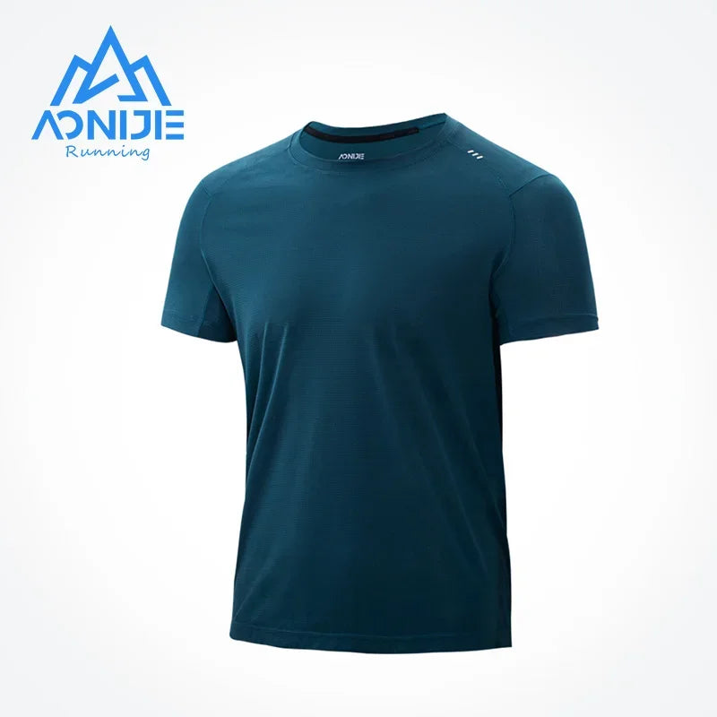 AONIJIE L-FM5125 Men’s Quick-Dry Sports T-Shirt | Breathable Short Sleeve Tee for Running, Outdoor