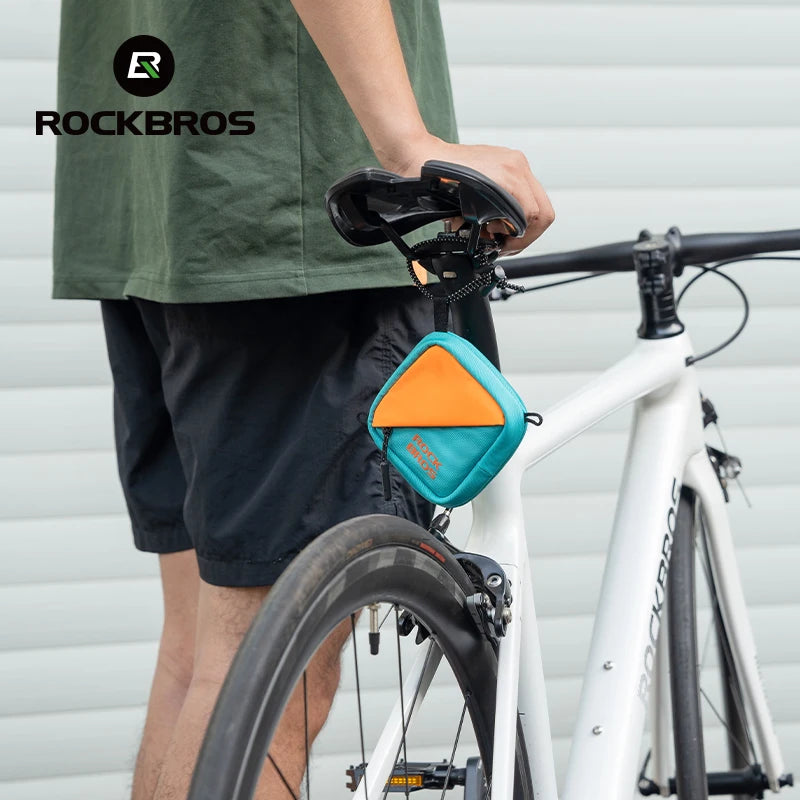 ROCKBROS Bicycle Saddle Bag | Reflective Crossbody Tail Bag for Outdoor Cycling