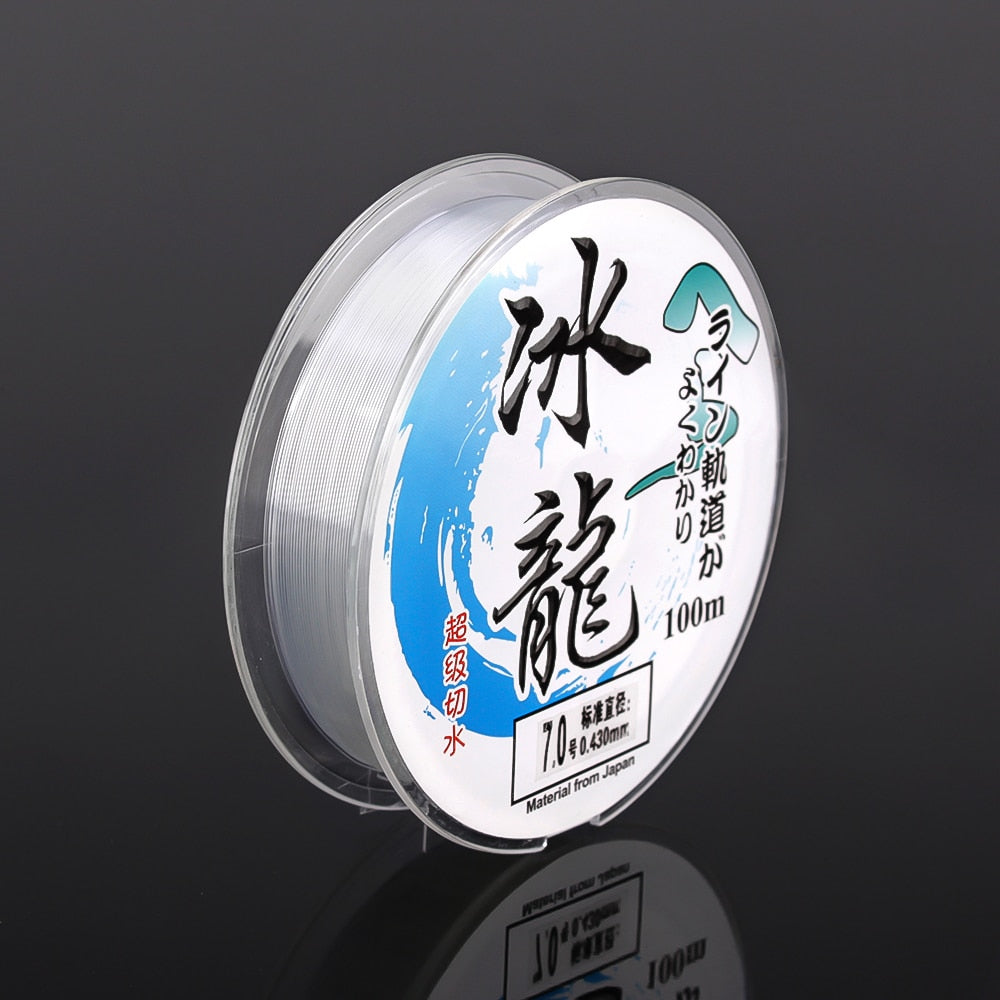 100M Nylon Fishing Line Monofilament Japanese Material for Saltwater Carp Fishing Fluorocarbon