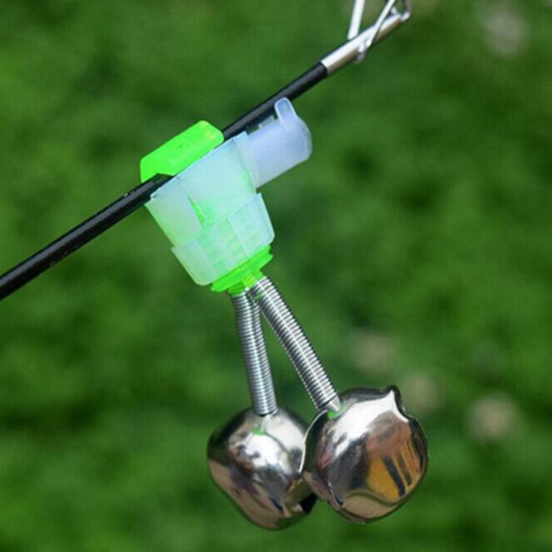 10Pcs/Set Twin Spiral Bells Fishing Bite Alarms Outdoor Night Carp Fis