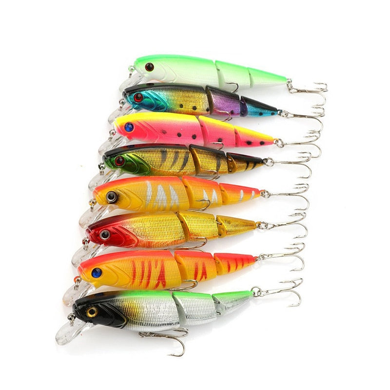 1PCS Jointed Fishing lure 10.5CM/15G Minnow plastic artificial fishing wobbler tools jerk fish esca tackle