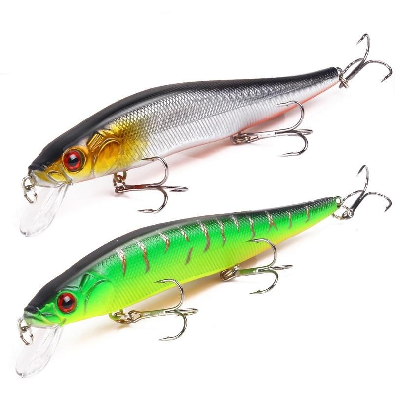 1Pcs 14cm 22.7g Topwater wobbler 3D Eyes Fishing Lure Minnow Hard Bait 3 fish Hooks Crankbait Floating Fishing Tackle