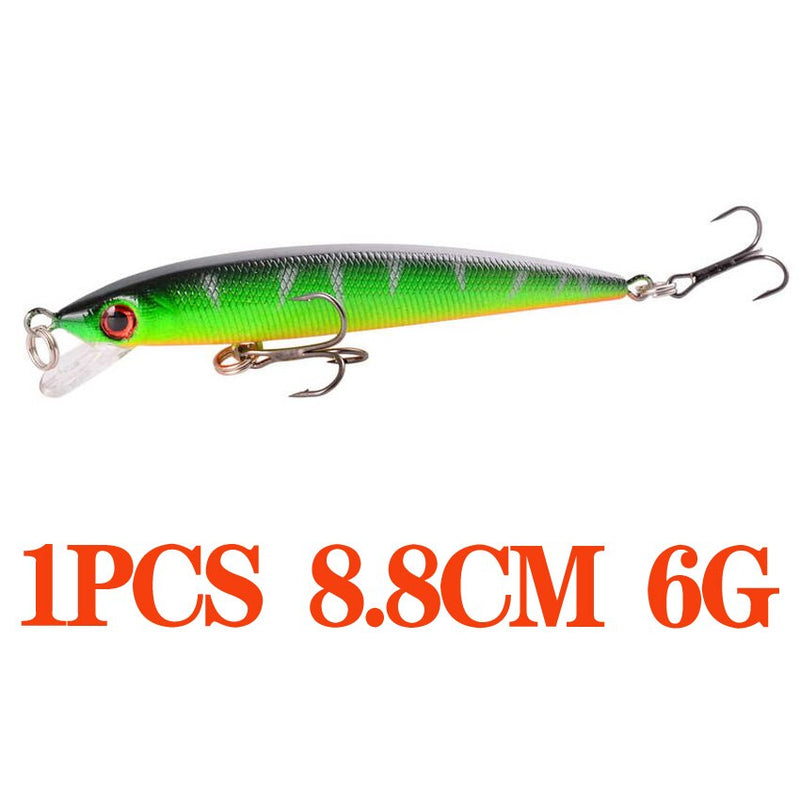 1Pcs 14cm 22.7g Topwater wobbler 3D Eyes Fishing Lure Minnow Hard Bait 3 fish Hooks Crankbait Floating Fishing Tackle