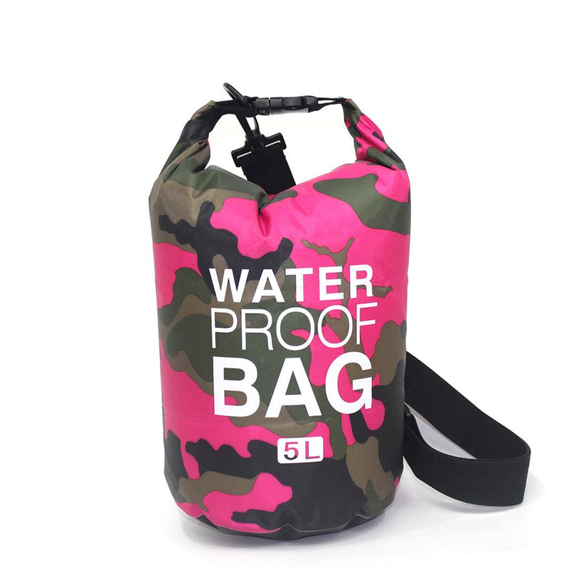 2/5/10/15L Outdoor Camouflage Waterproof Portable Rafting Diving Dry Bag Sack PVC Swimming Bags