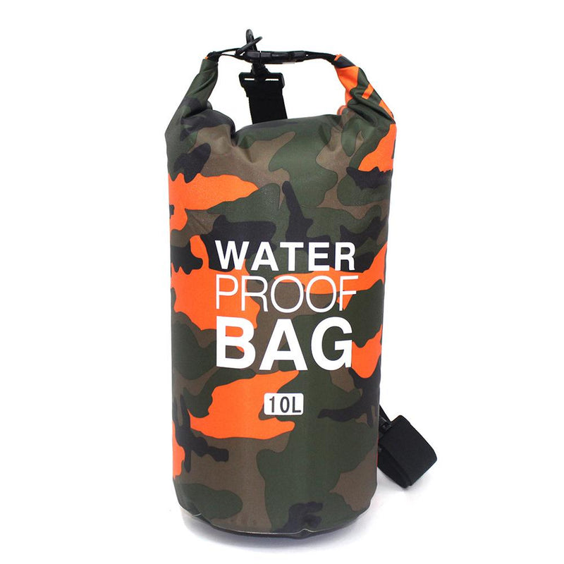 2/5/10/15L Outdoor Camouflage Waterproof Portable Rafting Diving Dry Bag Sack PVC Swimming Bags