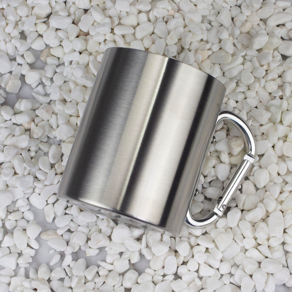 200ml,250ml,300ml Isolating Travel Mug Double Wall Stainless Steel Outdoor Cup Carabiner Hook Handle