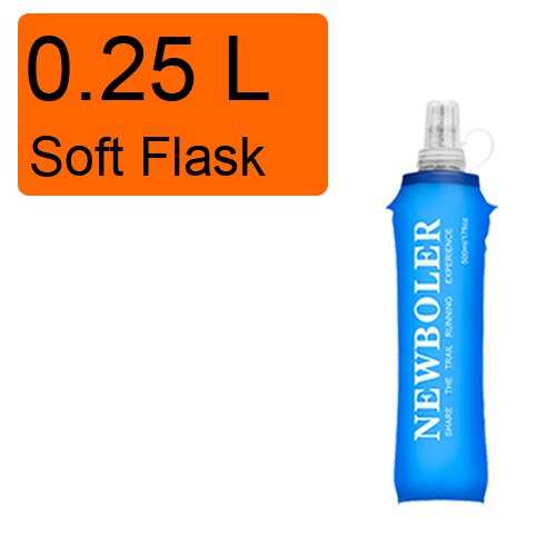 250ml 500ml Soft Flask Folding Collapsible Water Bottle TPU Free For Running Hydration Pack