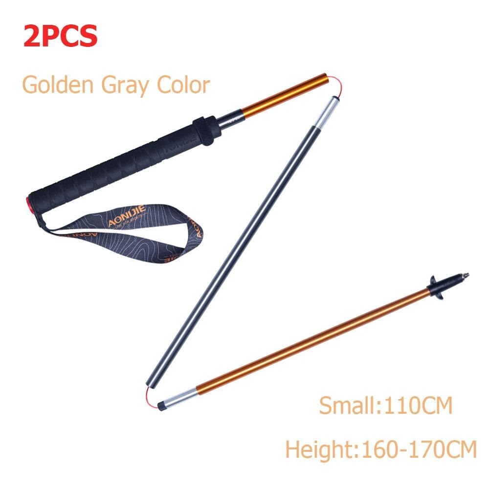 2PCS Lightweight Folding Collapsible Quick Lock Trekking Pole Hiking Pole