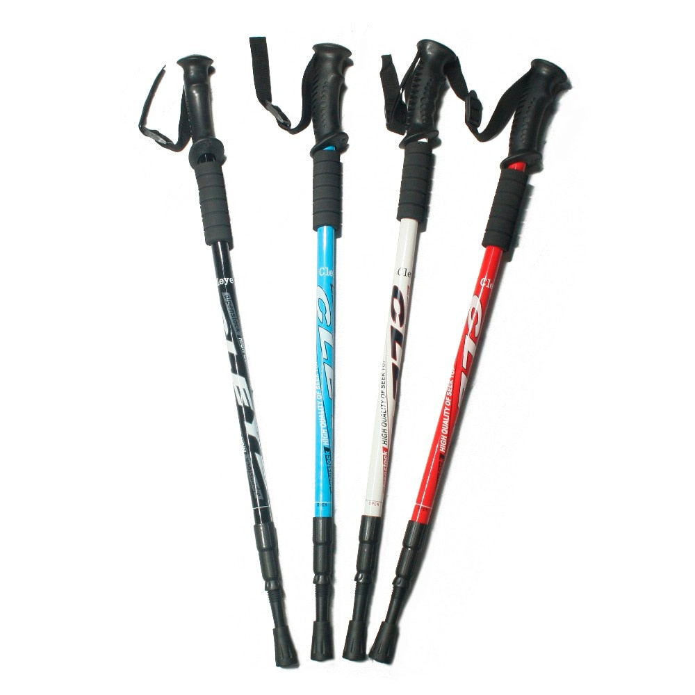 2Pc/Pair 135CM Walking Stick Trekking Aluminum Alloy Climbing Stick