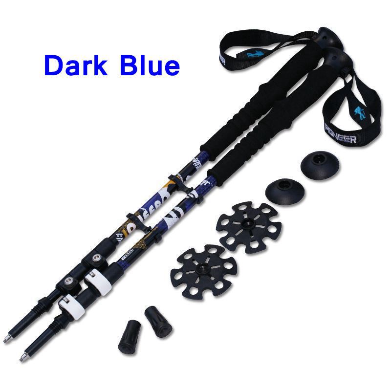 2pcs/lot 240g/pcs Trek Pole Nordic Walking Poles Telescopic Alpenstock Aluminum Alloy Shooting