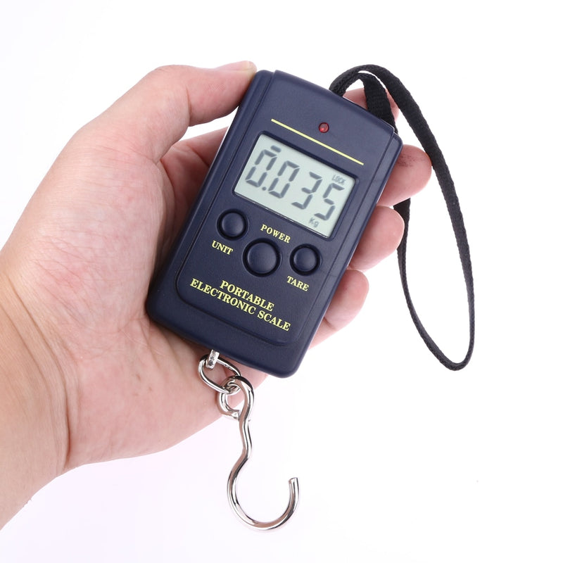 40kg x 10g Mini Digital Scale for Fishing Travel Weighting Steelyard Hanging Electronic Hook Scale