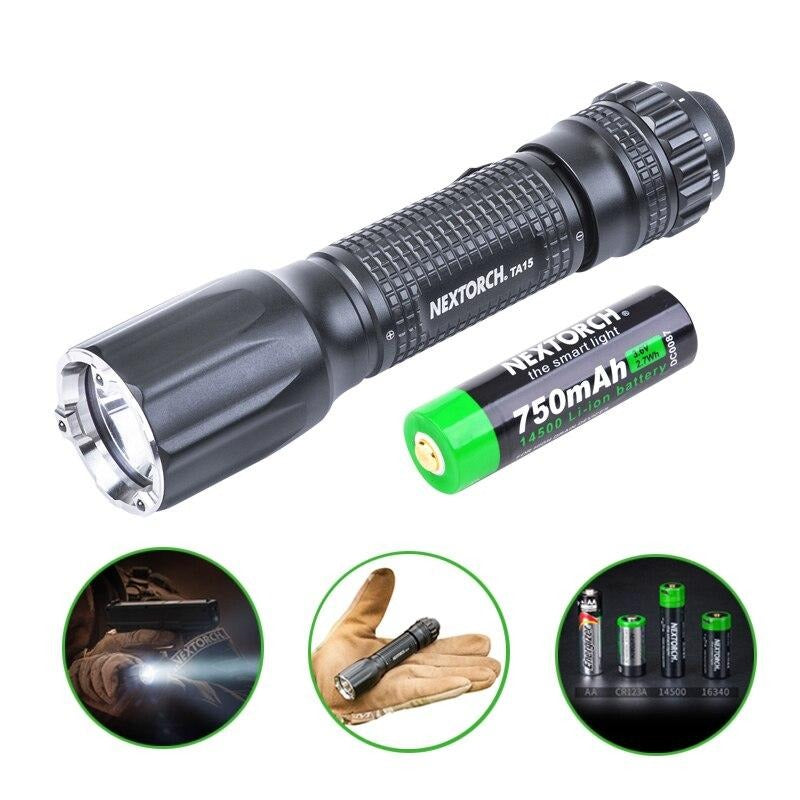 USB LED Flashlight Tactical Self Defense Torch 600 Lumens Waterproof 14500 Powerful Flashlight