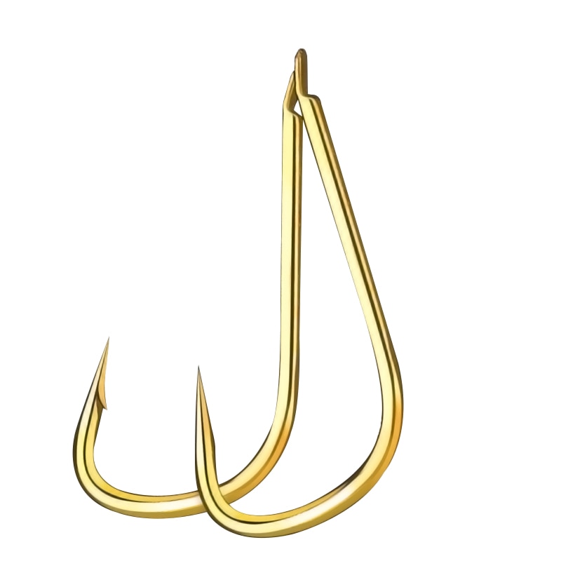 50pcs High Carbon Steel Golden Barbed Fish Hook Stingless hook Fishing Accessories tool Non-barb Hook Barbed fishhook for lake