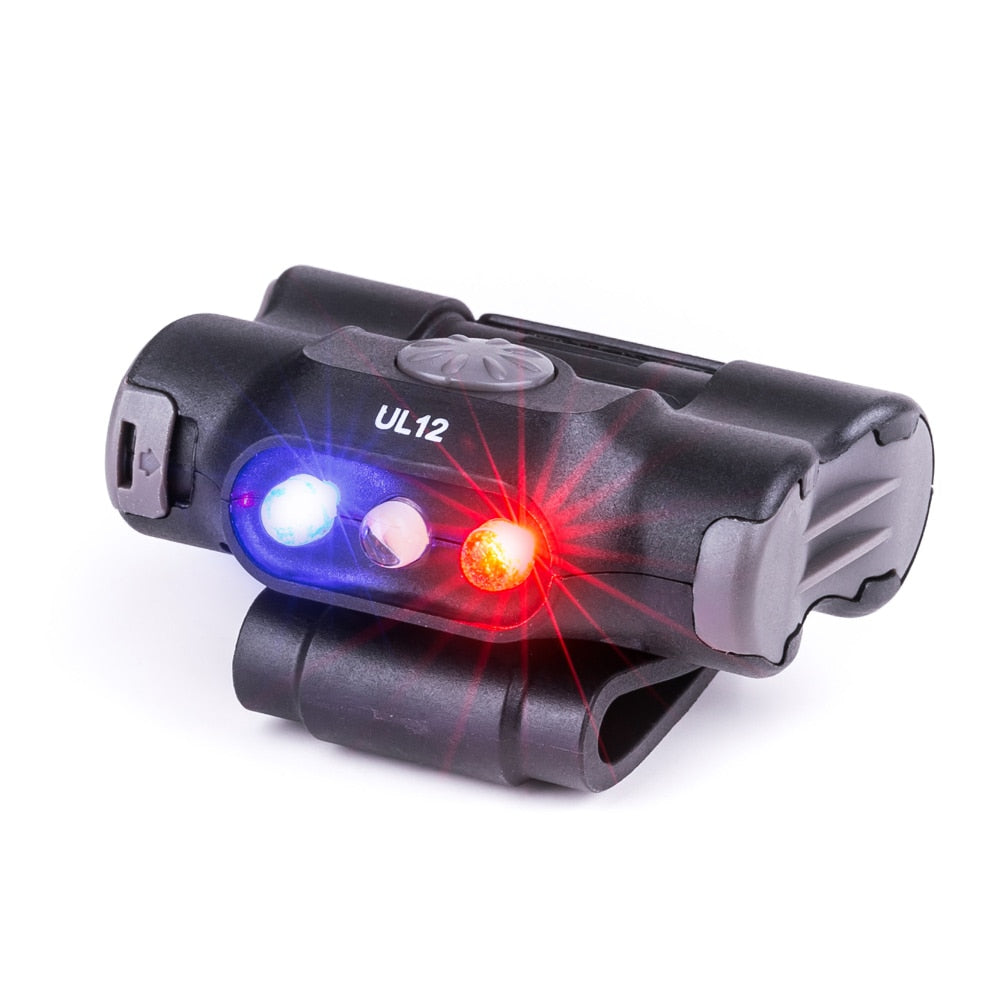 AAA Battery Clip Headlamp Flashlight Cap Light Waterproof LED Triple Light Headlight