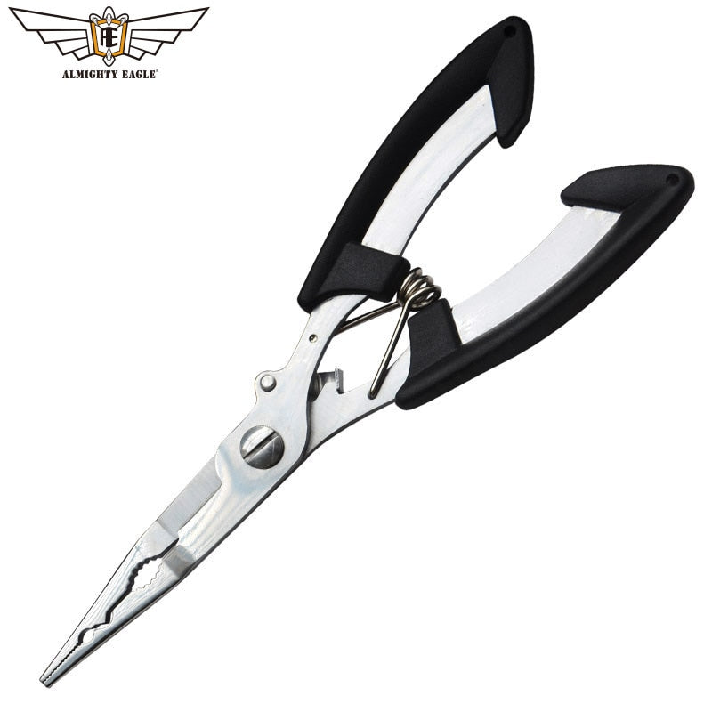 ALMIGHTY EAGLE Fishing Pliers fish line Cutter Scissors Mini fish hook remover Multifunction tools New Black Blue Beak jaw