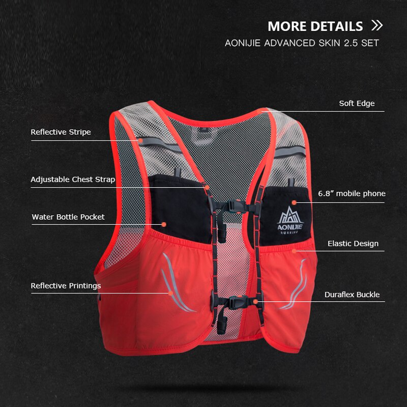 Hydration Pack Backpack Rucksack Bag Vest Harness Water Bladder Hiking Camping Running