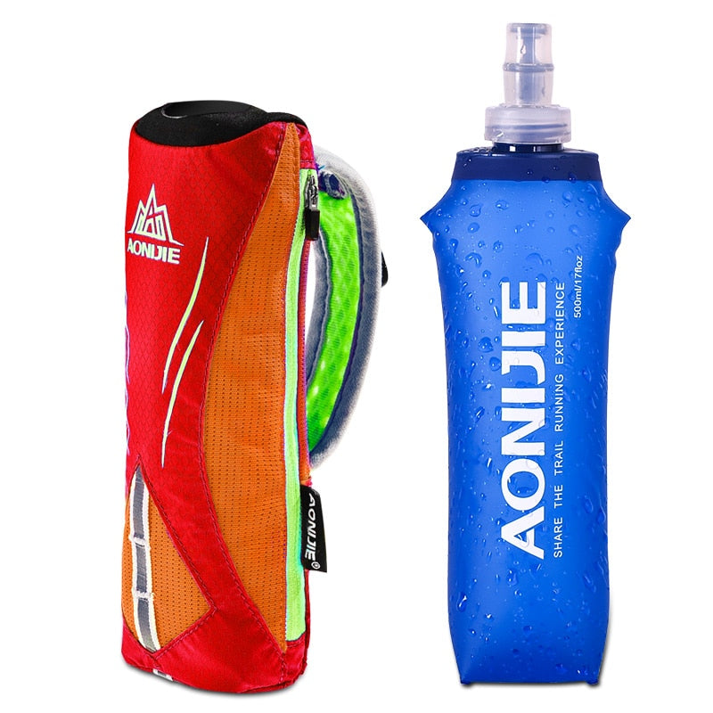 Running Hand-held Water Bottle Kettle Holder Wrist Storage Bag Hydration Pack Hydra