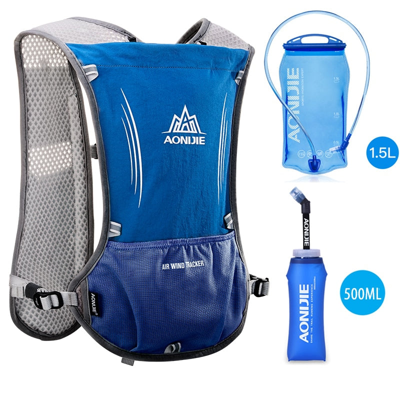 5L Hydration Backpack Rucksack Bag Vest Harness For 1.5L Water Bladder Hiking Camping Running