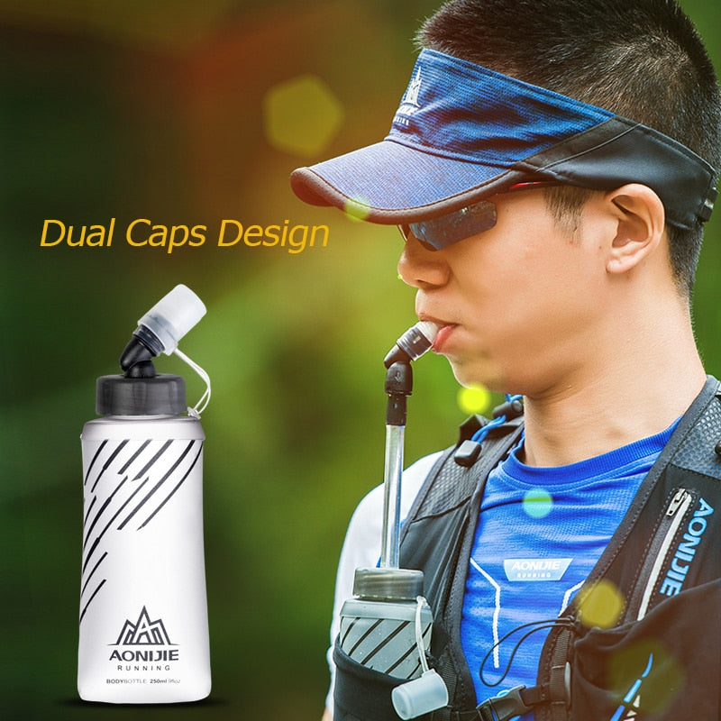 Soft Flask Collapsible 250ml 420ml Water Bottle Hydration Water Bladder