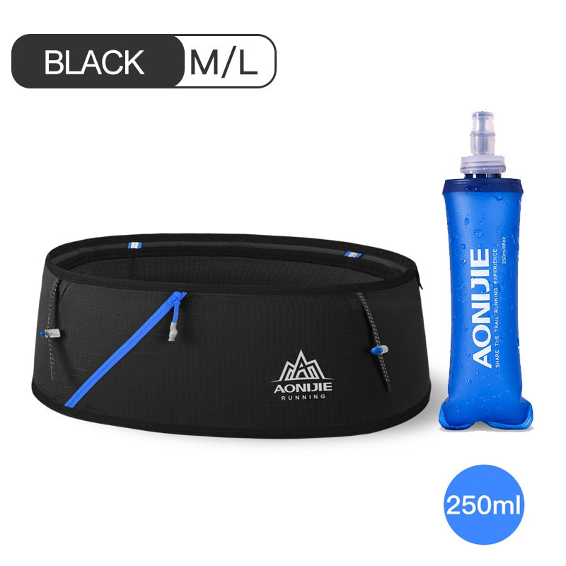 Hydration Running Belt Waist Pack Travel Money Bag Trail Marathon Gym Workout Fitness