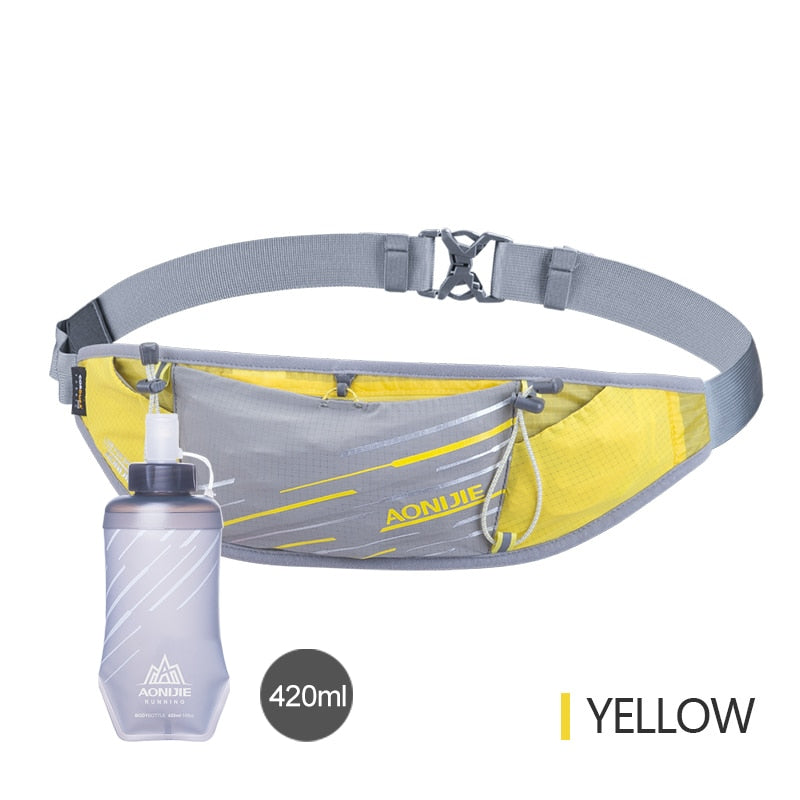 Lightweight Slim Running Waist Bag Belt Hydration Fanny Pack For Jogging Fitness Gym Hiking