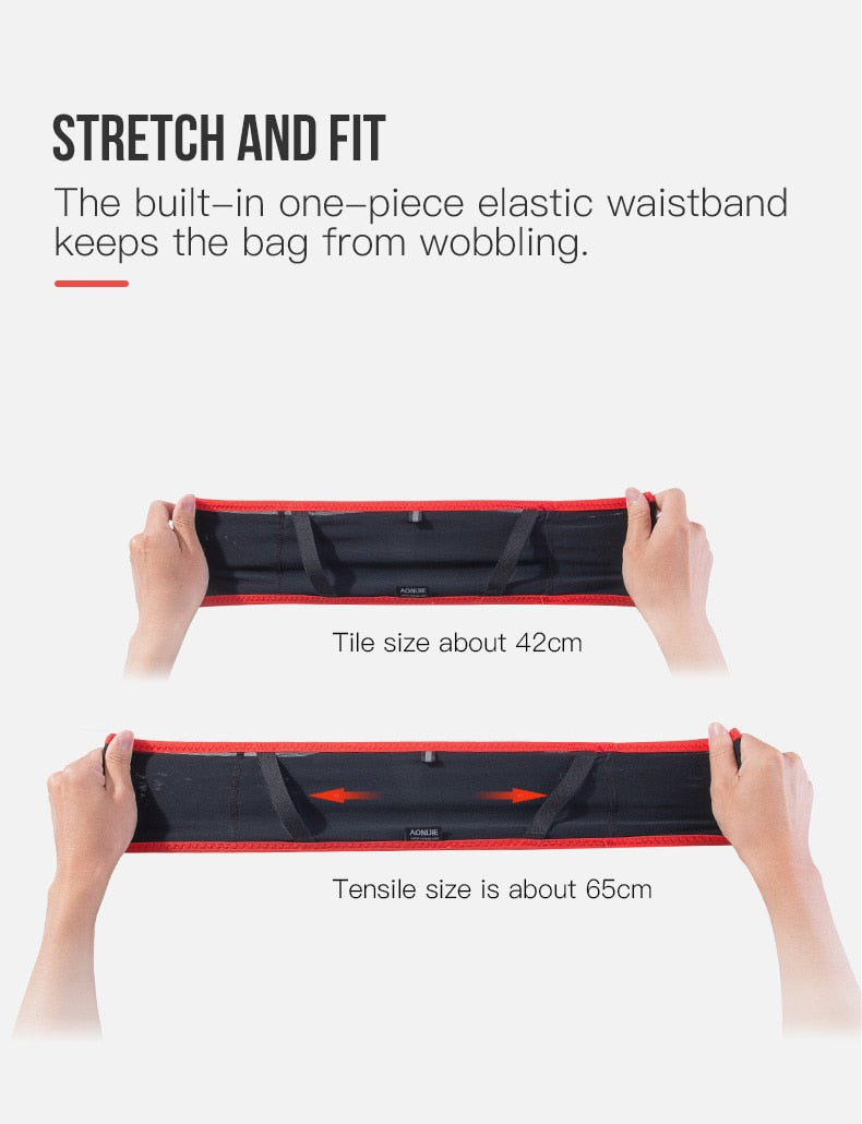 Slim Jogging Running Waist Belt Bag Pack Travel Money Trail Marathon Gym Workout Fitness