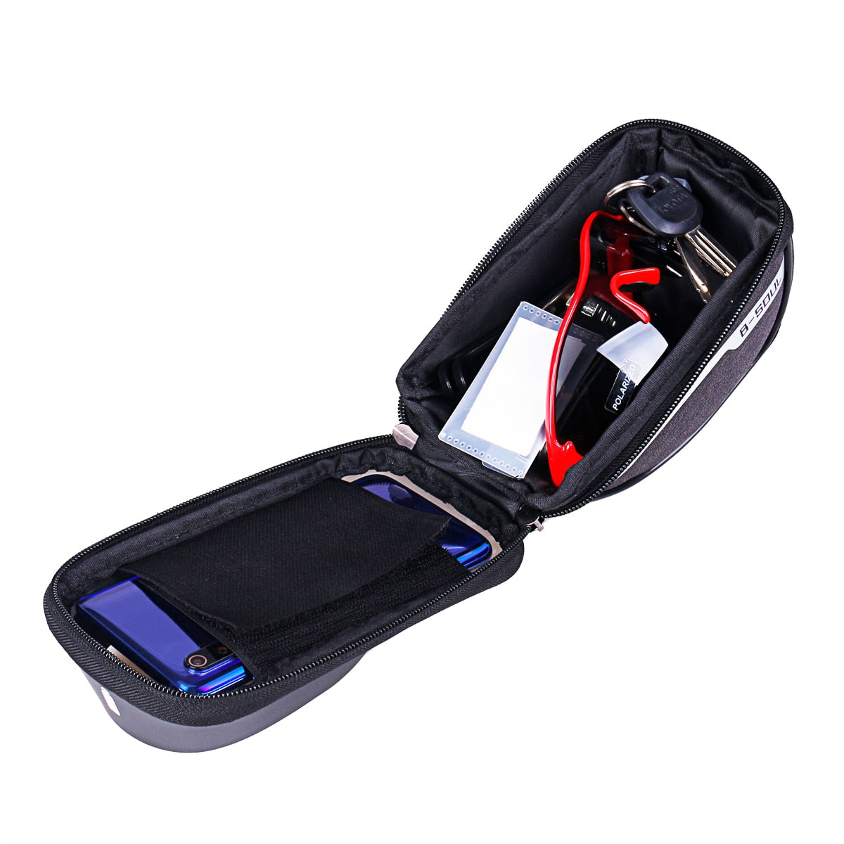 B-SOUL Cycling Bicycle Bike Head Tube Handlebar Cell Mobile Phone Bag Case Holder Screen Phone Mount